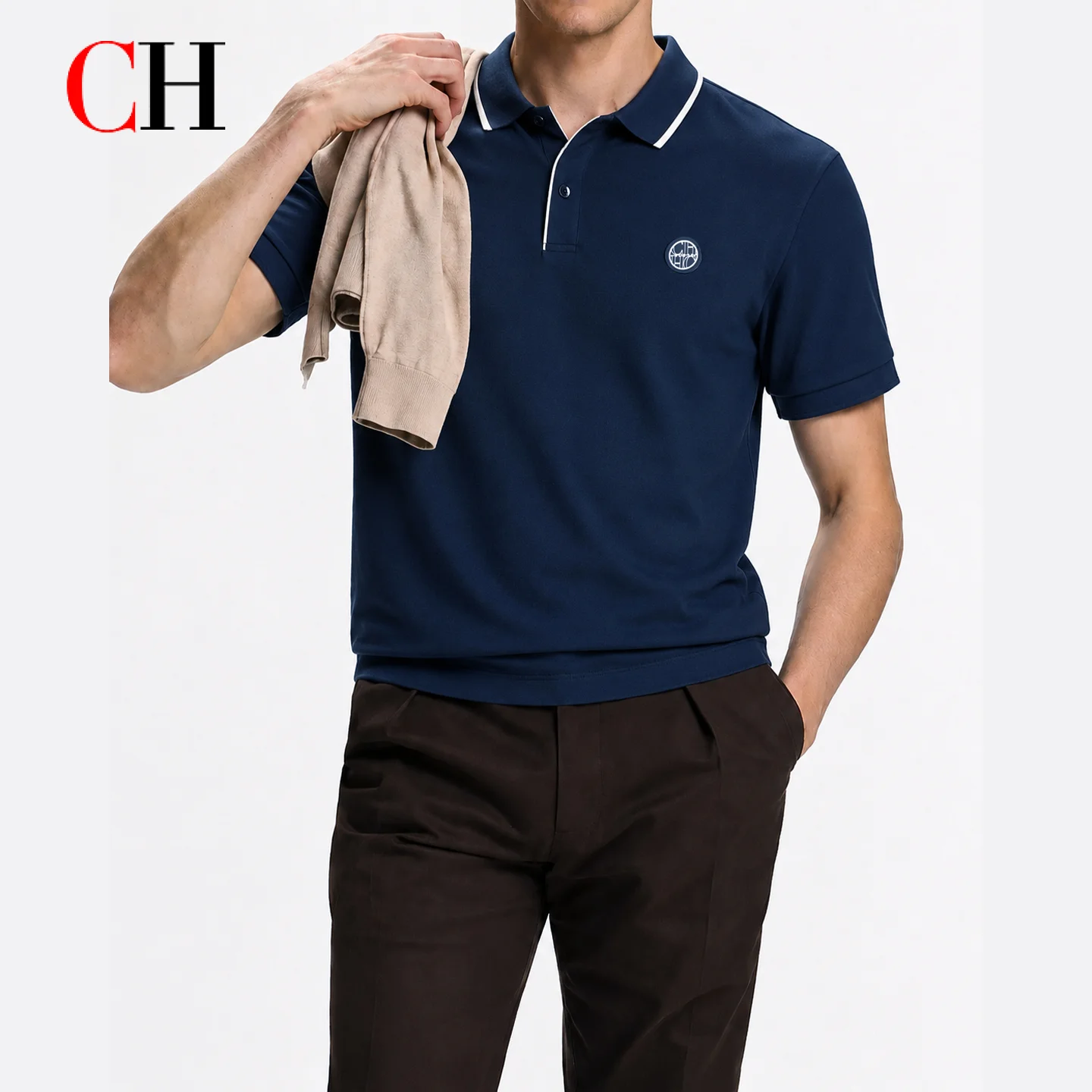 Męska koszulka polo z krótkim  – Golf Equipment Logo recenzja i cena