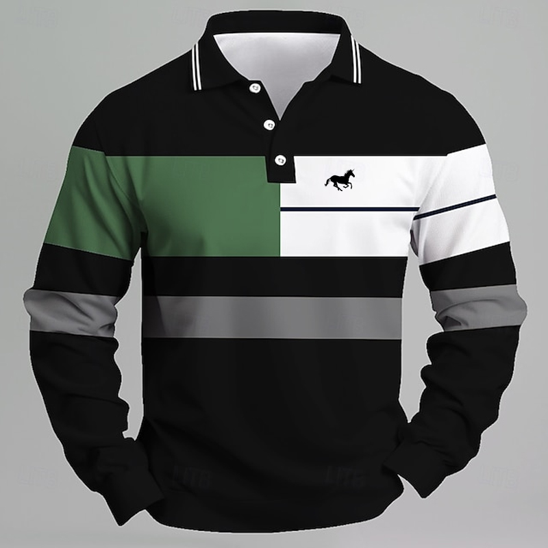 Męska koszulka polo w paski z  – Golf Equipment Logo recenzja i cena