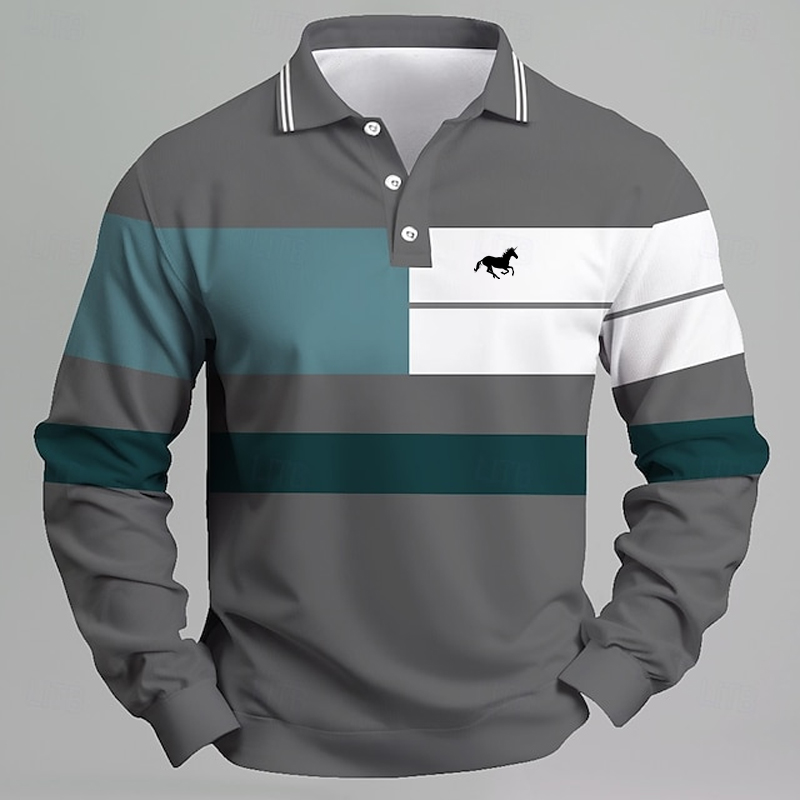 Męska koszulka polo w paski z  – Golf Equipment Logo recenzja i cena