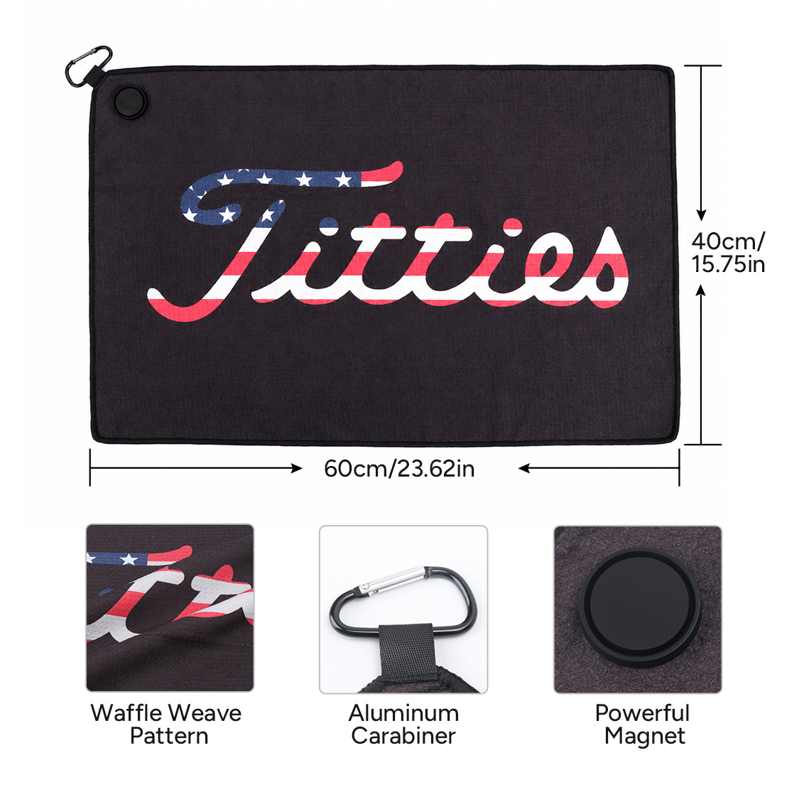 Ręcznik golfowy z flagą ameryk – Golf Towel Waffle recenzja i cena